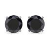 Image 1 : 14KT White Gold 4.91ctw Black Diamond Earrings