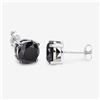 Image 3 : 14KT White Gold 4.91ctw Black Diamond Earrings