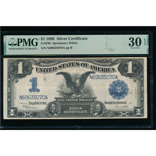 1899 $1 Black Eagle Silver Certificate PMG 30EPQ