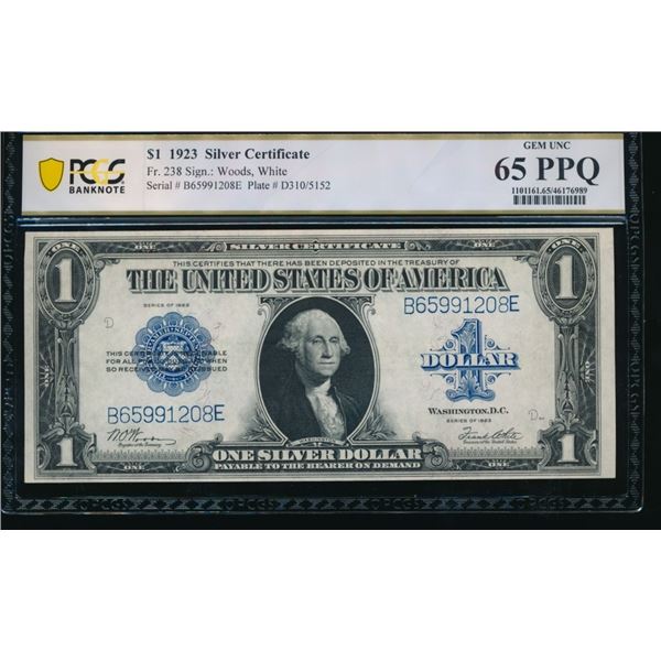 1923 $1 Silver Certificate PCGS 65PPQ