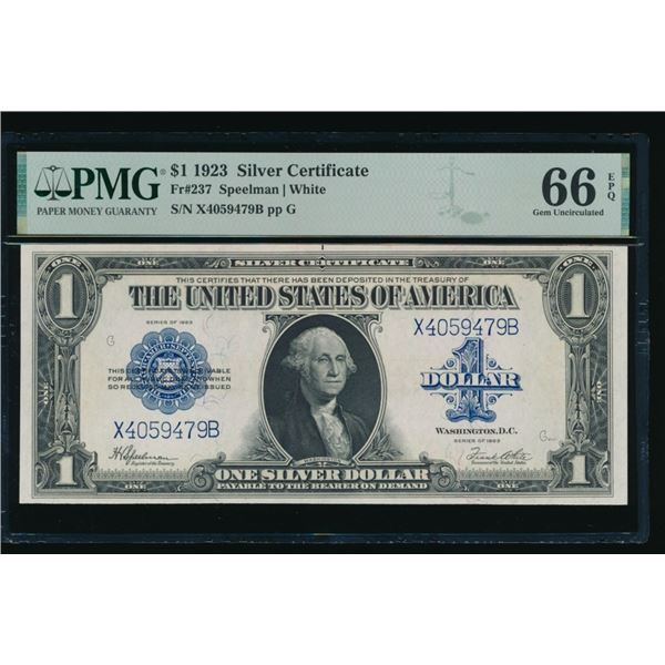 1923 $1 Silver Certificate PMG 66EPQ