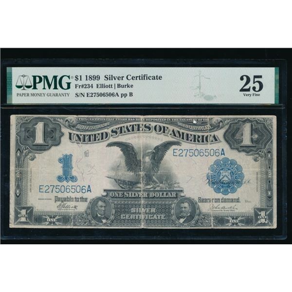 1899 $1 Black Eagle Silver Certificate PMG 25