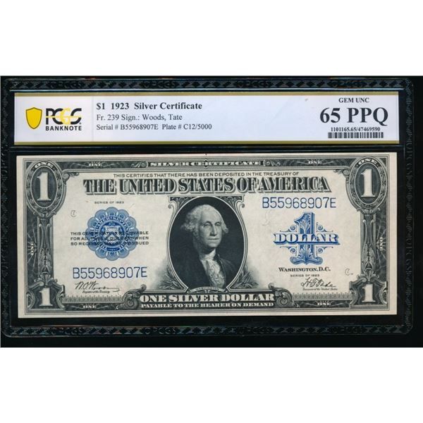 1923 $1 Silver Certificate PCGS 65PPQ