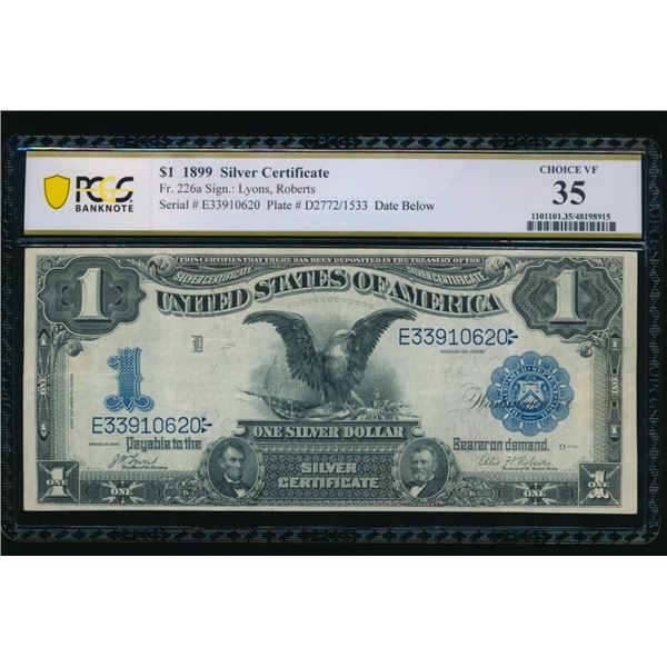 1899 $1 Black Eagle Silver Certificate PCGS 35