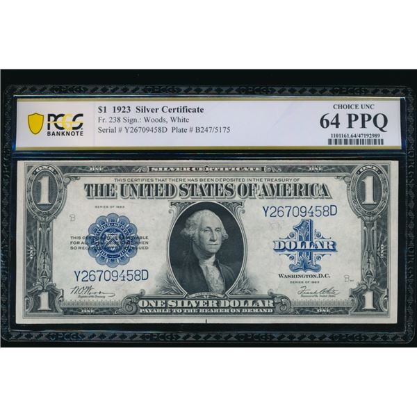 1923 $1 Silver Certificate PCGS 64PPQ