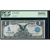 Image 1 : 1899 $1 Black Eagle Silver Certificate PCGS 58PPQ
