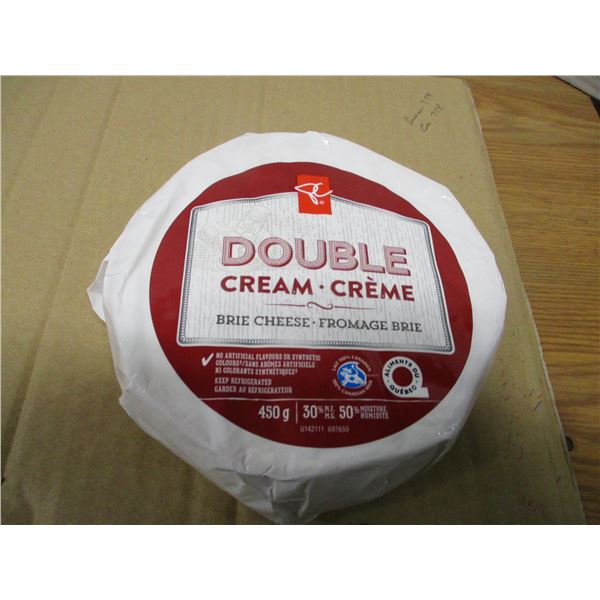 SHELF PULLS (AS IS):  DOUBLE CRÈME BRIE CHEESE (450G) - PACKAGE