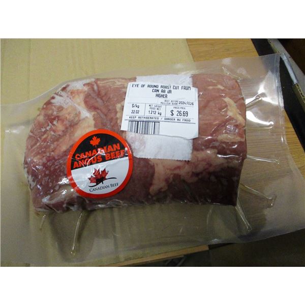 SHELF PULLS (AS IS):  EYE OF ROUND ROAST (APPROX. $26.69)