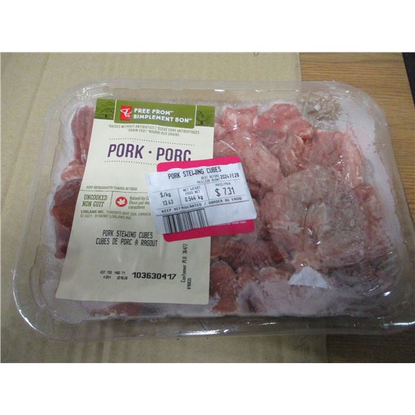 SHELF PULLS (AS IS):  PORK STEW CUBES (APPROX. $7.31)