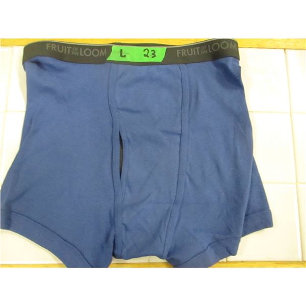 NEW:  FRUIT OF THE LOOM MEN'S BOXER BRIEFS (SIZE LARGE)