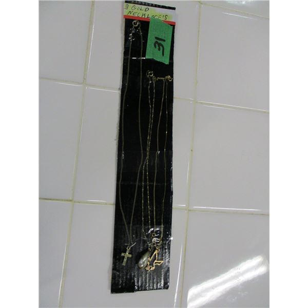 3 - GOLDTONE NECKLACES