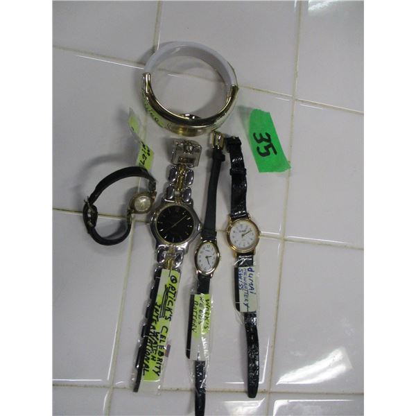 BAG C/W WATCHES & ASSORTED JEWELRY