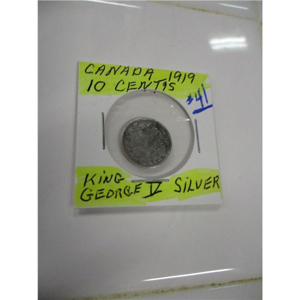 1919 CANADA SILVER DIME