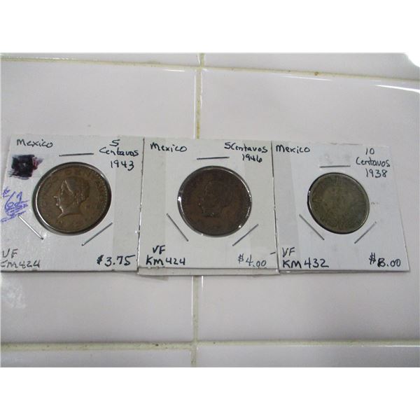 3 - MEXICAN COINS