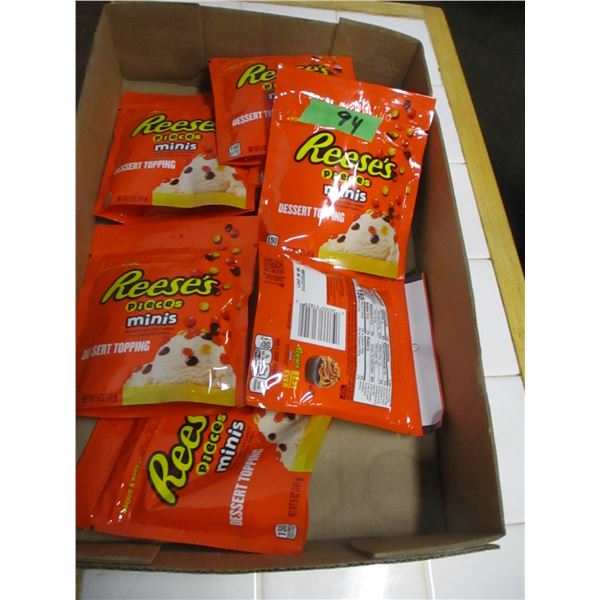 FREIGHT DAMAGE (AS IS):  MINI REESES PIECES TOPPING - 10 BAGS