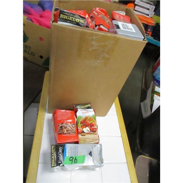 FREIGHT DAMAGE (AS IS):  BOX C/W MISC TEA BAGS