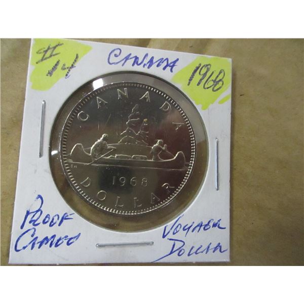 1968 PROOF CAMEO CANADA VOYAGER DOLLAR
