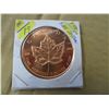 Image 1 : 1 OZ MAPLE LEAF 999 COPPER COIN