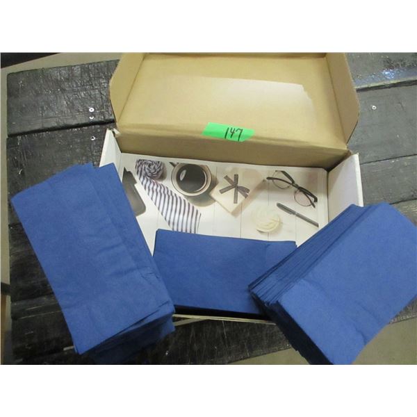 FREIGHT DAMAGE (AS IS):  BOX C/W 150 NAPKINS & 150 PLACEMATS