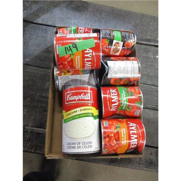 FREIGHT DAMAGE (AS IS):  FLAT C/W TOMATOES & SOUP