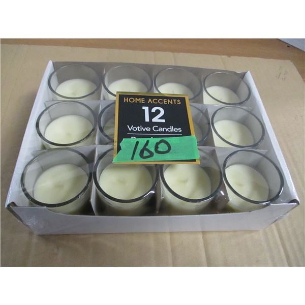 FREIGHT DAMAGE (AS IS):  12 VOTIVE CANDLES
