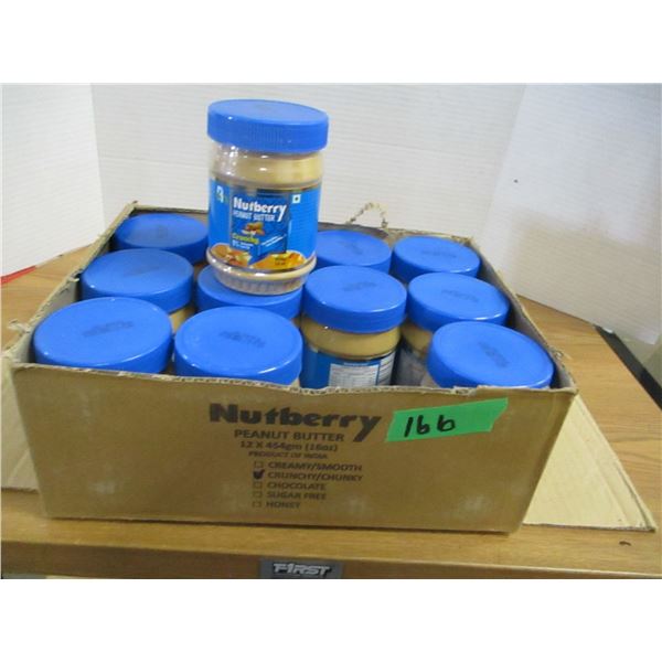 FREIGHT DAMAGE (AS IS):  NUTBERRY PEANUT BUTTER (12 JARS) - CASE