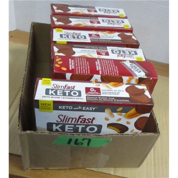 FREIGHT DAMAGE (AS IS):  KETO BARS (6 BOXES) - CASE