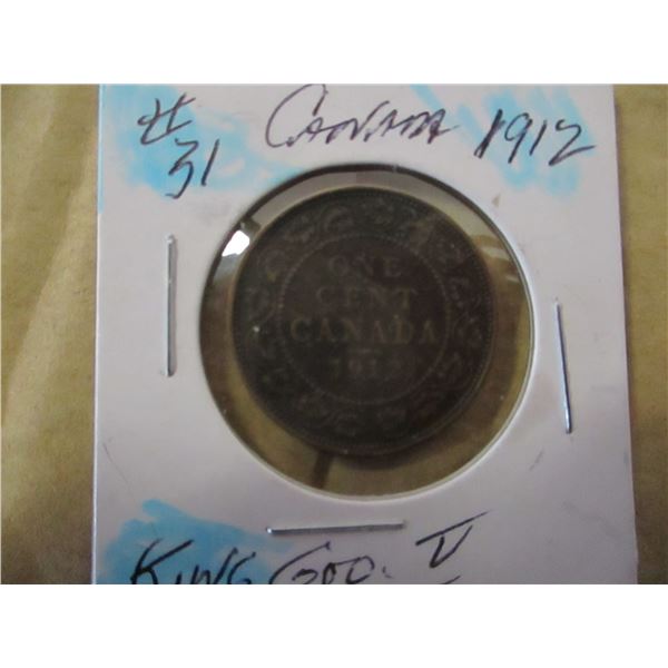 1912 CANADA KING GEORGE V LARGE PENNY
