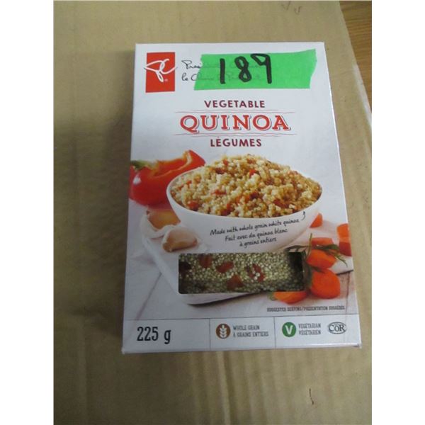 SHELF PULLS (AS IS):  QUINOA VEGETABLE (225G) - BOX