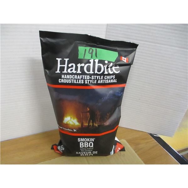 SHELF PULLS (AS IS):  HARDBITE BBQ CHIPS (150G) - BAG