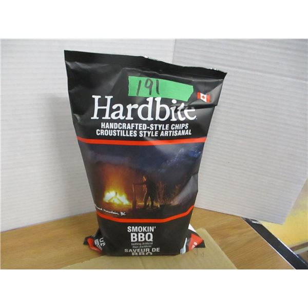 SHELF PULLS (AS IS):  HARDBITE BBQ CHIPS (150G) - BAG