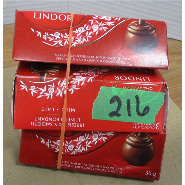 SHELF PULLS (AS IS):  LINDOR CHOCOLATES (5 X 3 PACK)
