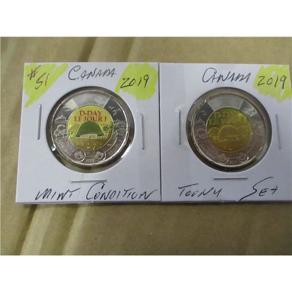 2019 CANADA D-DAY TOONIE SET