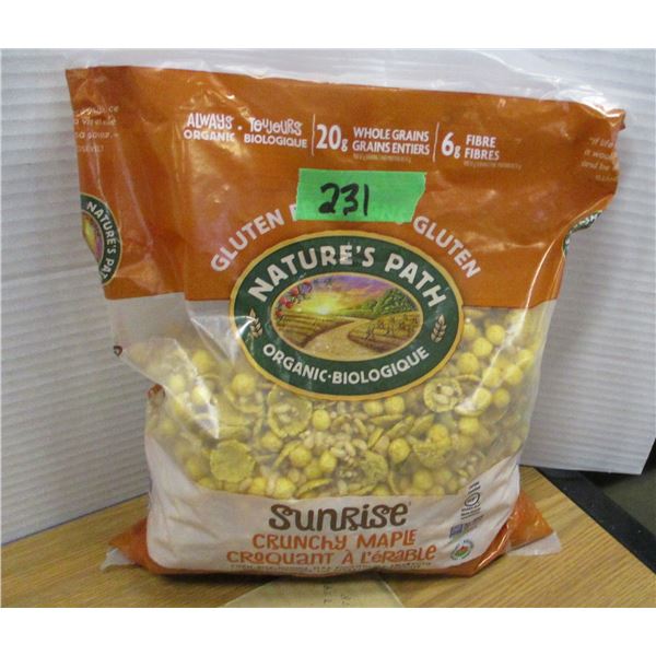 SHELF PULLS (AS IS):  SUNRISE MAPLE CEREAL (675G)