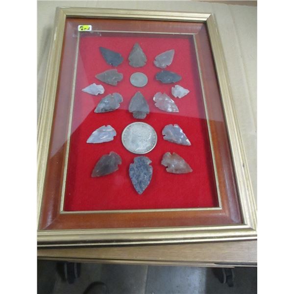 FRAMED PLAINS INDIAN ARROW HEAD (AFTER TOWN OF AVONLEA, SK)