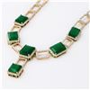 Image 2 : 36.96 ctw Emerald and 10.49 ctw Diamond 18K Yellow Gold Necklace