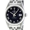 Image 1 : Rolex Mens Stainless Steel Black Roman Datejust 36MM Wriswatch Datejust