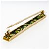 Image 7 : Antique Victorian 14K Yellow Gold Green Tourmaline Pearl Milgrain Bar Brooch Pin