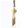 Image 6 : Vintage Victorian Revival 14K Gold Hand Engraved Diamond Tassel Pendant Necklace