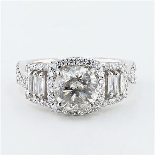 2.07 ctw CENTER Diamond Platinum Ring (2.92 ctw Diamonds)
