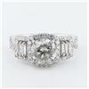 Image 1 : 2.07 ctw CENTER Diamond Platinum Ring (2.92 ctw Diamonds)