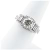 Image 2 : 2.07 ctw CENTER Diamond Platinum Ring (2.92 ctw Diamonds)