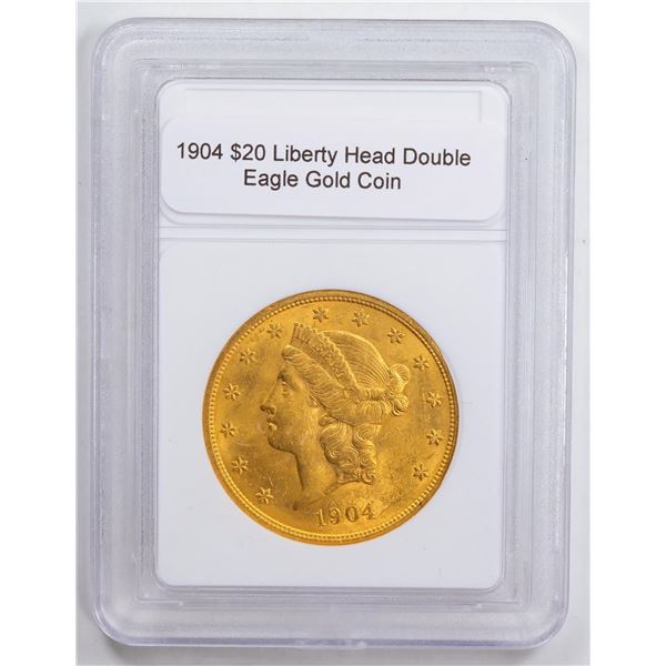 1904 $20 Liberty Head Double Eagle Gold Coin