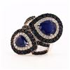 Image 1 : 8.51 ctw Blue Sapphire and 0.60 ctw Diamond 14K White Gold Ring