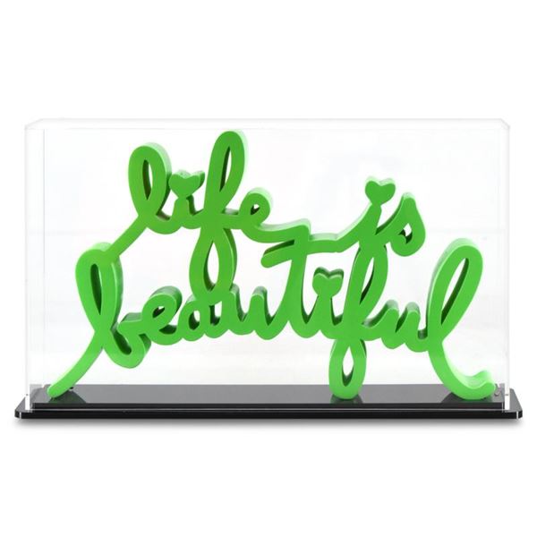 Life is Beautiful (Green) by Mr Brainwash