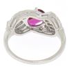 Image 7 : Antique Art Deco Platinum AGL Certified Oval Cut BLOOD RED Ruby & Diamond Ring