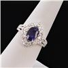Image 2 : 1.81 ctw UNHEATED Purple Sapphire and 0.77 ctw Diamond Platinum Ring (GIA CERTIF