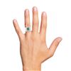 Image 5 : 2.10 ctw Emerald and 0.45 ctw Diamond 14K White Gold Ring