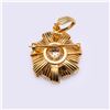 Image 3 : 18K Yellow Gold & Diamond Pendant/Brooch
