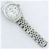 Image 6 : Rolex Ladies Stainless Steel White Dial White Gold Fluted Bezel Wristwatch